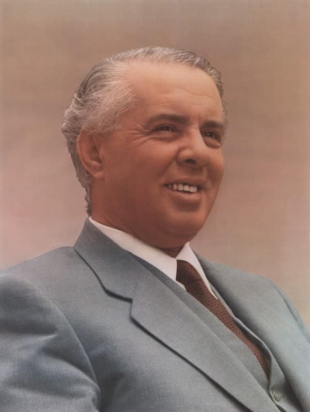 Portrait of Enver Hoxha